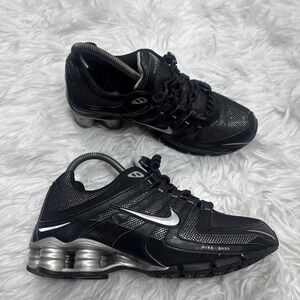 Nike Shox Navina "Sparkle" Black/Metallic Silver! Size 7 Triple Black Rare!!